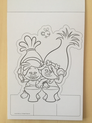 Kids custom stationery Cute Trolls drawing sets Paper + 6mm EVA