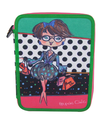 Colored 2 Zip Pencil Case / Childrens Pencil Cases Zippered Pouch 25×19.5×4.5 CM