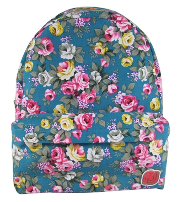 Canvas Fashionable School Bags Girls Rucksacks Handbags For Teens Floral Skyblue