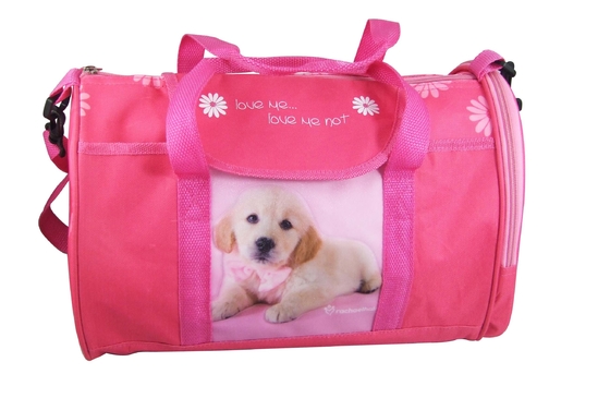 Portable Lightweight Handbag Travel Sports Bag Cylindric Pet pattern 35×22×22 cm