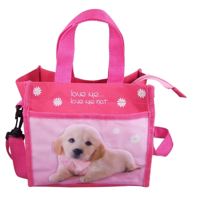 Children Zip Tote Bag Pet picture Lunch handbags Polyester 21×19×12 cm