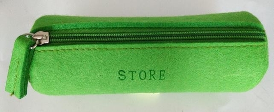 Personalised Round Zipper Pencil Case Felt Material For Students / Adults