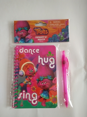 Cute trolls notebook sets Stationery Gift Sets for back to school kids