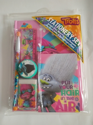 6pcs Trolls personalized School Stationery Gift Sets With Pvc Bag